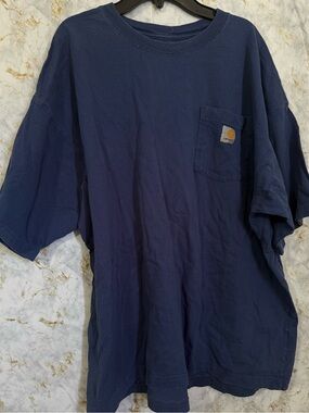 Carhartt Navy Short-Sleeve Pocket Tee